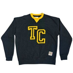 Vintage Hamilton Ti-Cats Sweater Black Crewneck | Chenille Varsity Letters | XL